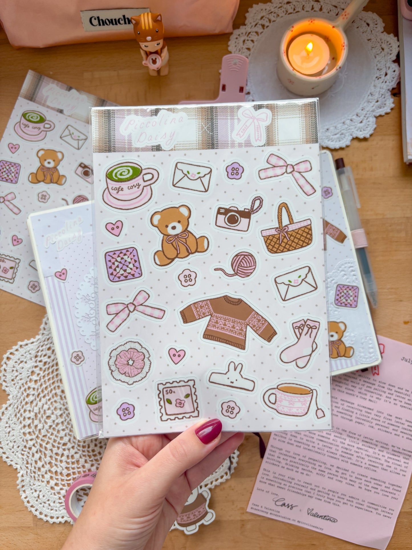 cosycore sticker sheet