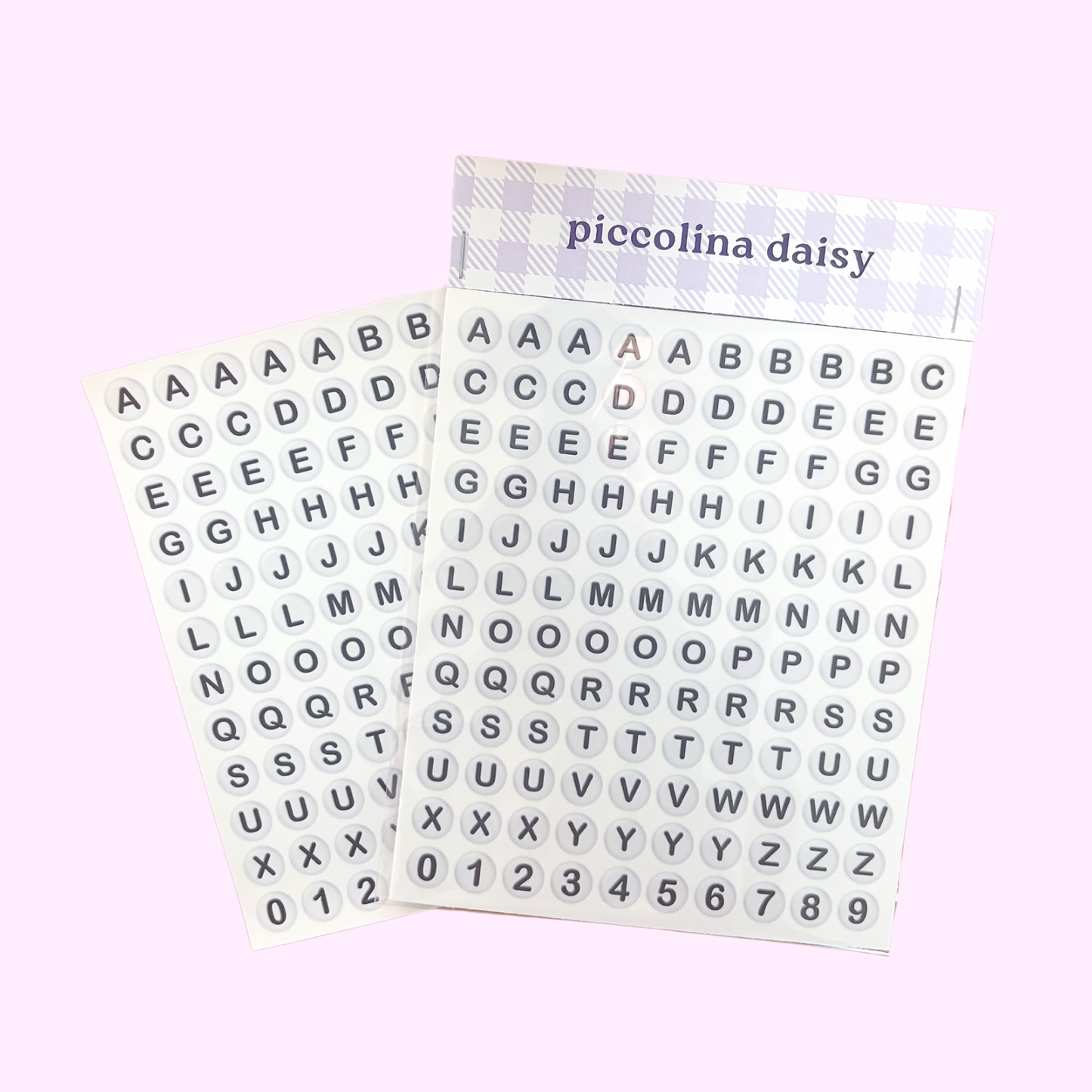 bead letter sticker sheet pack