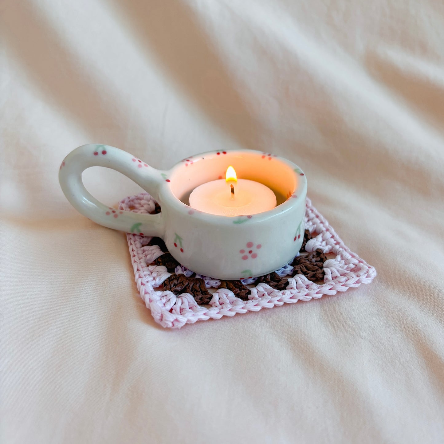 cherry blossom tea light holder