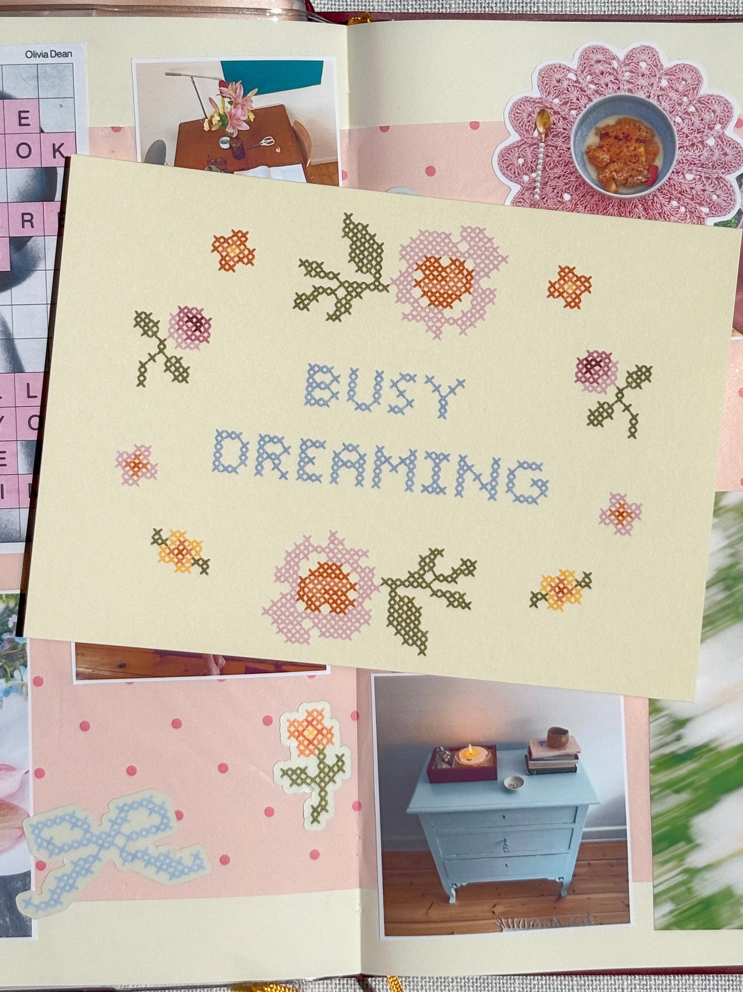 busy dreaming postcard