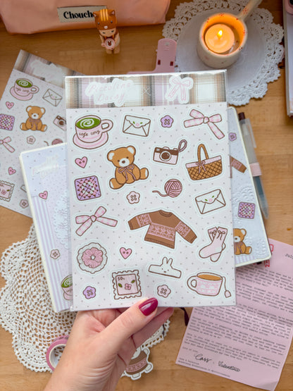 cosycore sticker sheet