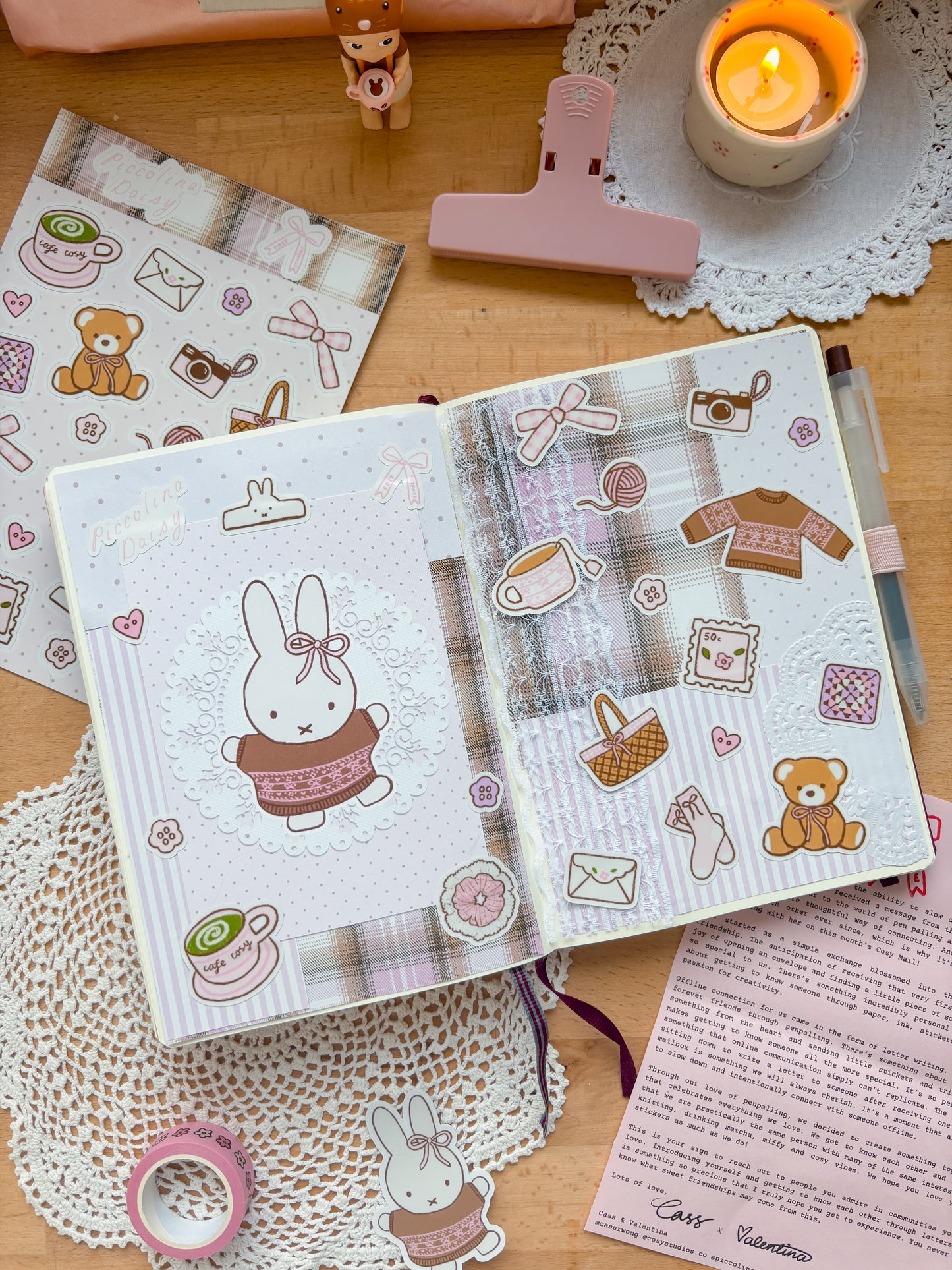 cosycore sticker sheet