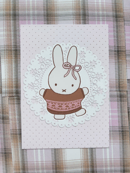 darling bunny post card
