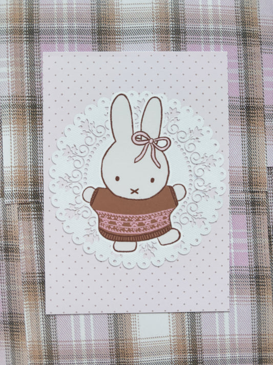darling bunny post card