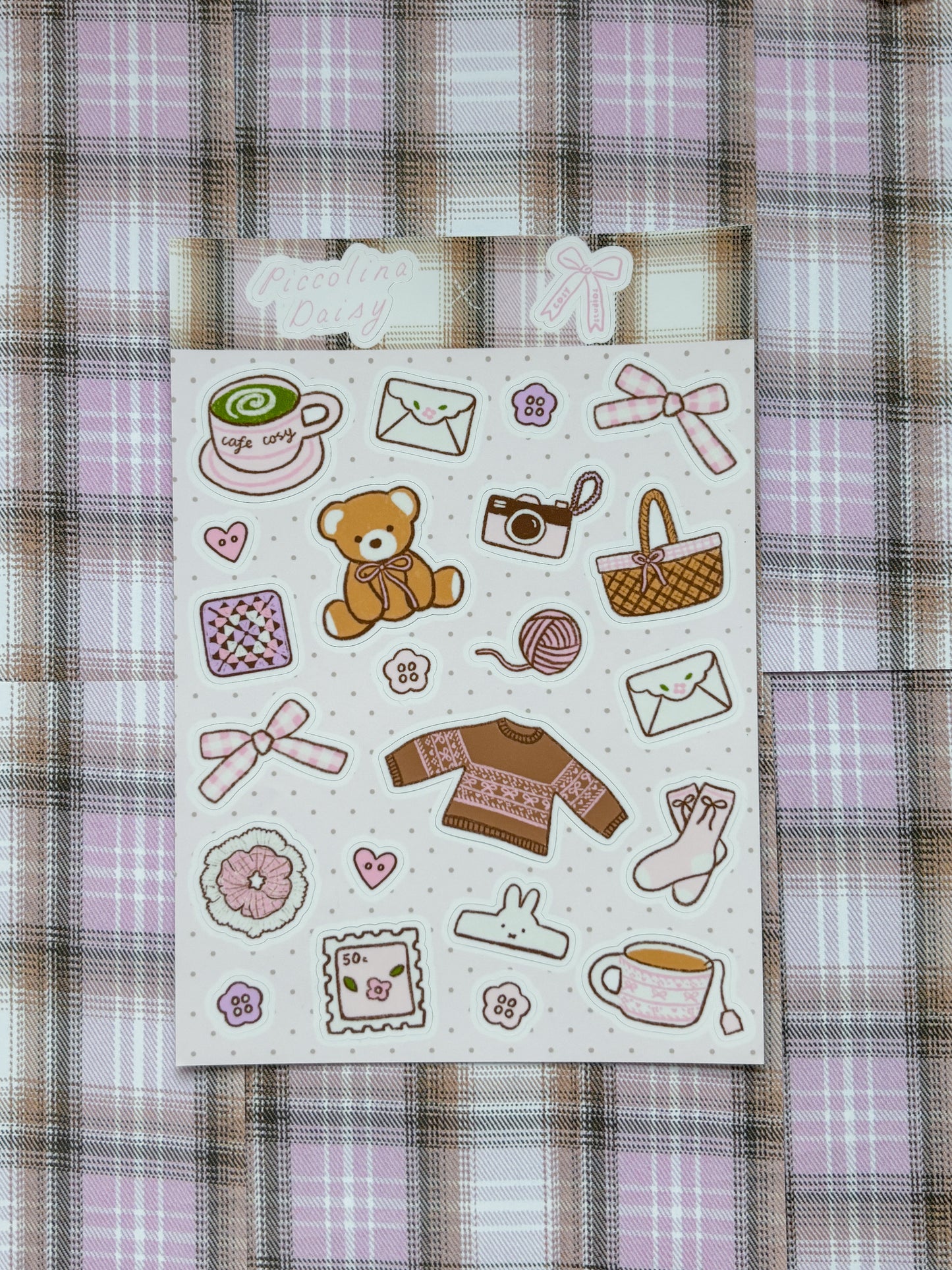 cosycore sticker sheet