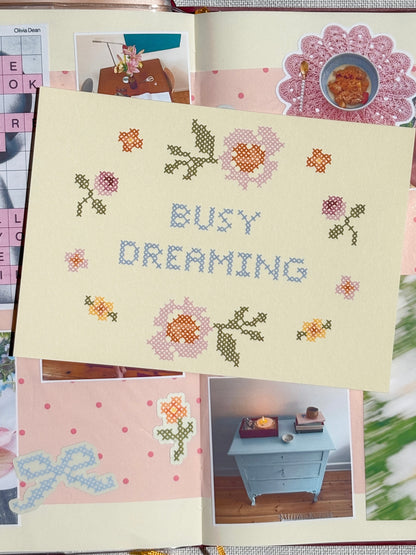 busy dreaming postcard