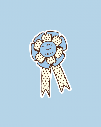 prize ribbon vinyl sticker