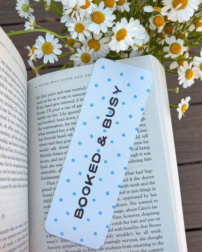 ‘booked & busy’ bookmark