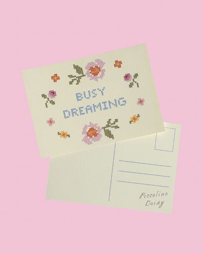 busy dreaming postcard